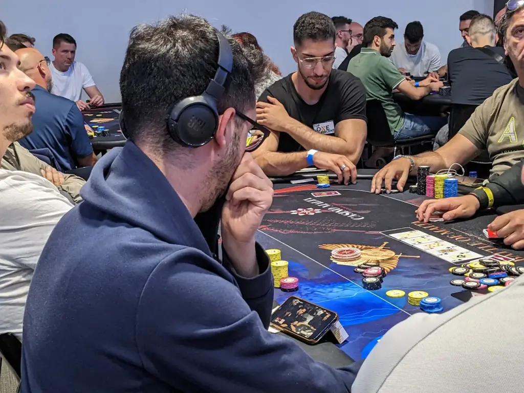 Poker Inception (Marco Labate in front watching and playing poker)