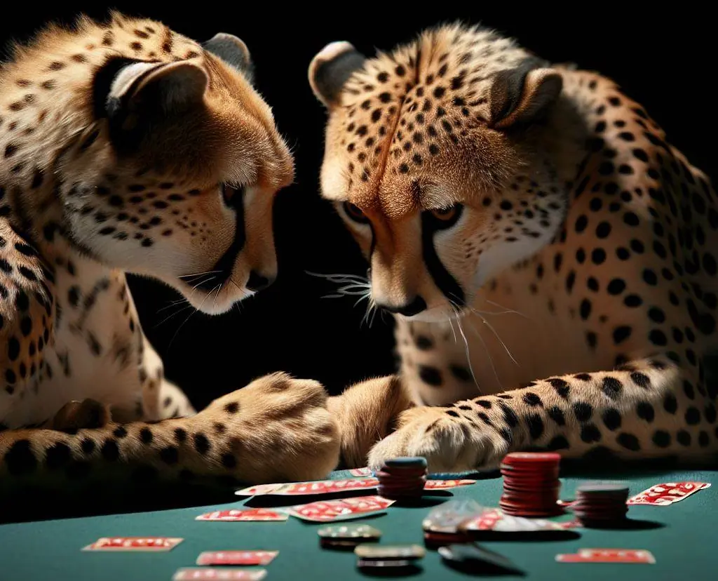 Cheetahs playing fast poker